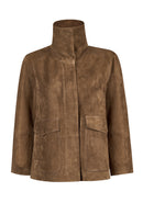 Florida Woman Mink A-From Suede Jacket | Derimod
