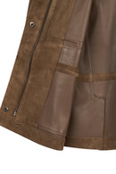 Florida Woman Mink A-From Suede Jacket | Derimod
