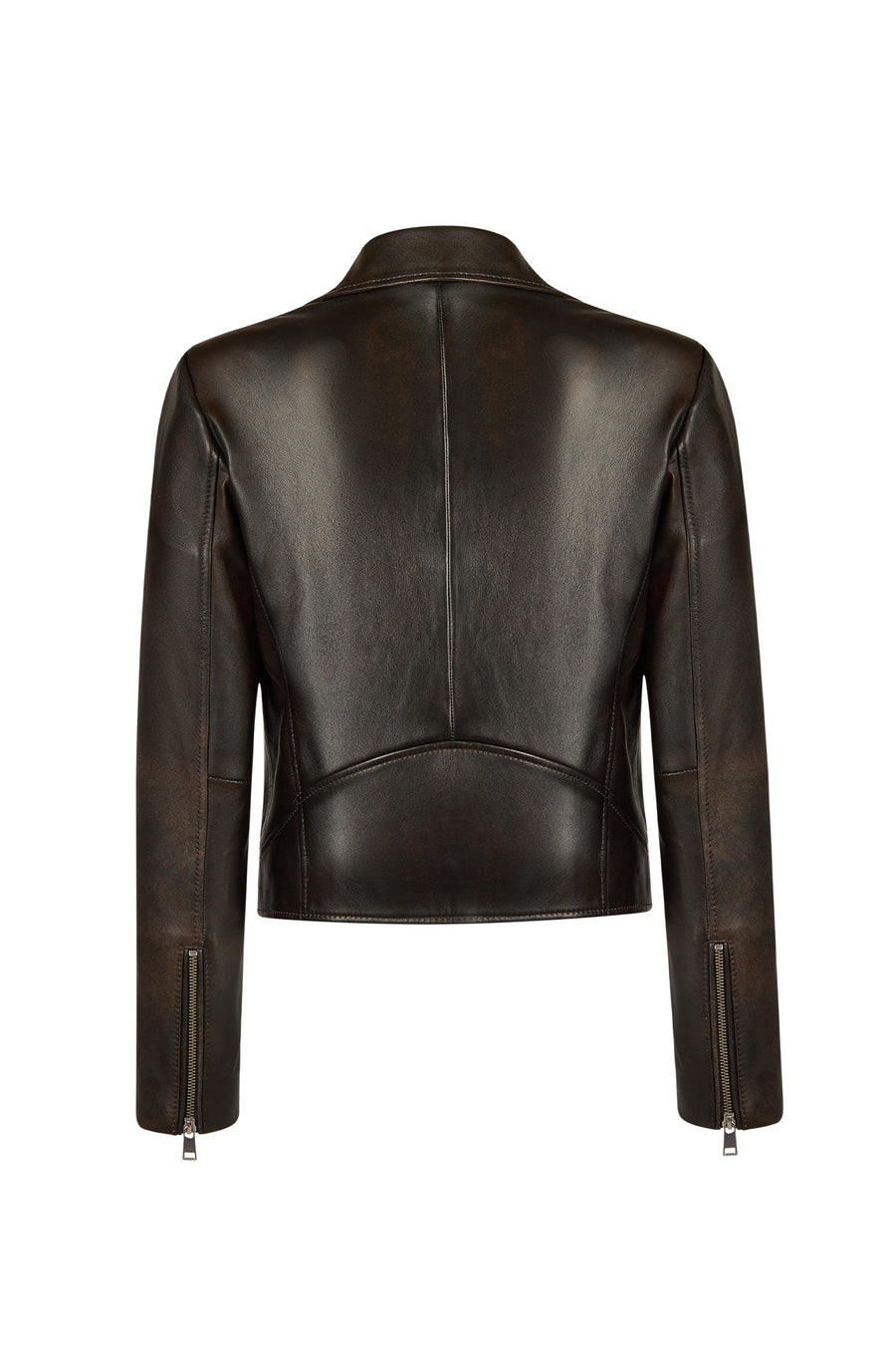 Newyork Woman Bronze Biker Leather Jacket