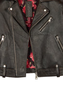Newyork Woman Bronze Biker Leather Jacket | Derimod