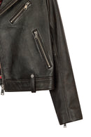 Newyork Woman Bronze Biker Leather Jacket | Derimod