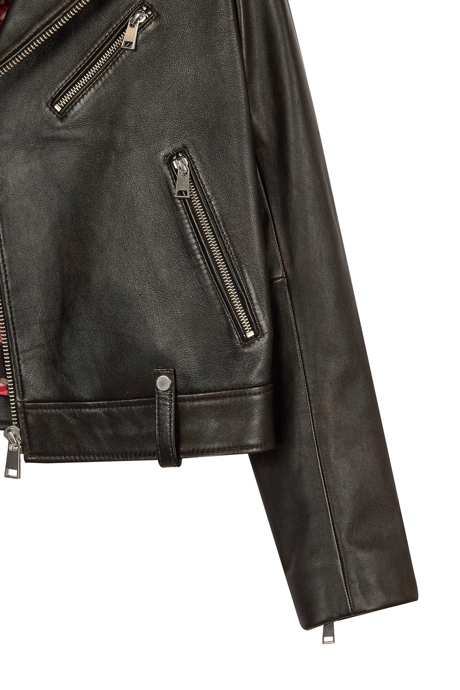 Newyork Woman Bronze Biker Leather Jacket