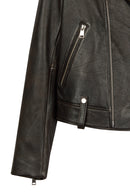 Newyork Woman Bronze Biker Leather Jacket | Derimod