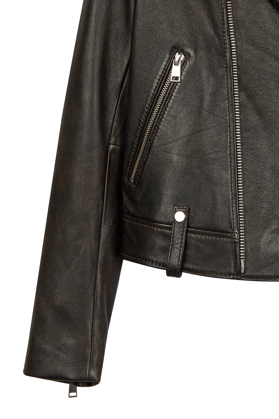 Newyork Woman Bronze Biker Leather Jacket