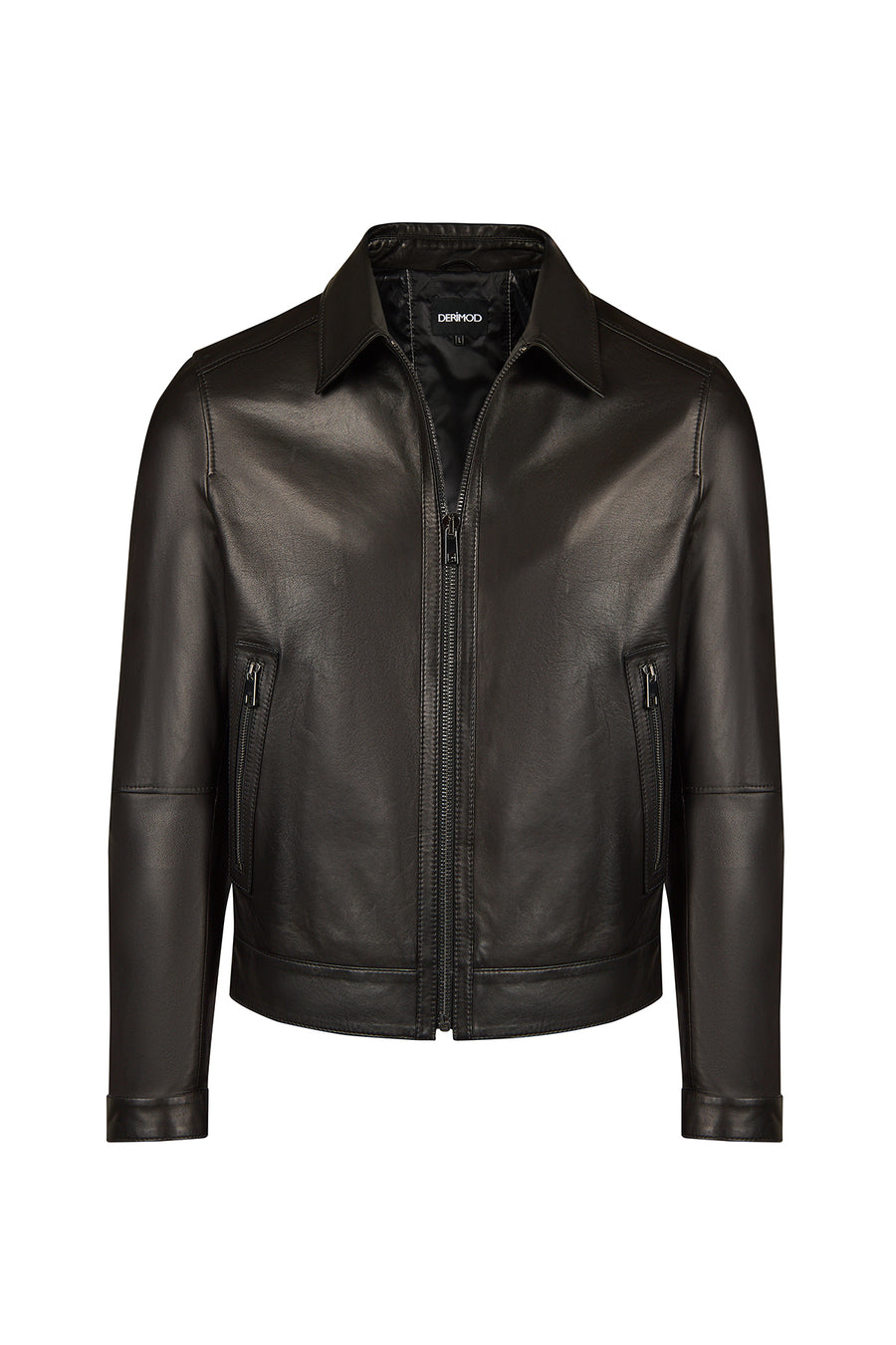 Haaland Male Black Leather Jacket