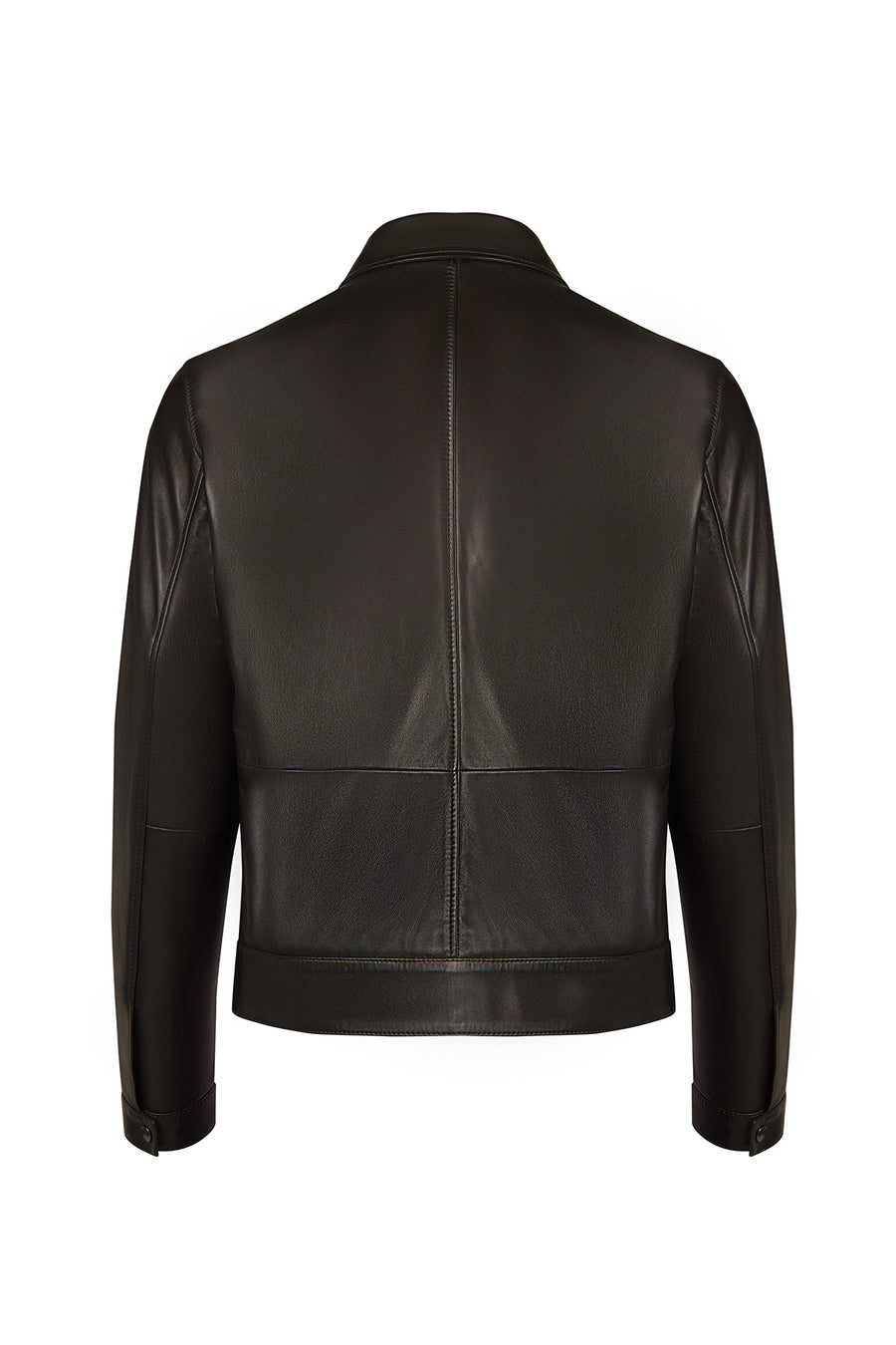 Haaland Male Black Leather Jacket