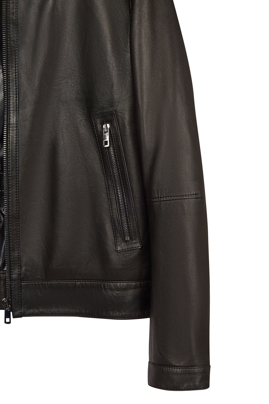 Haaland Male Black Leather Jacket
