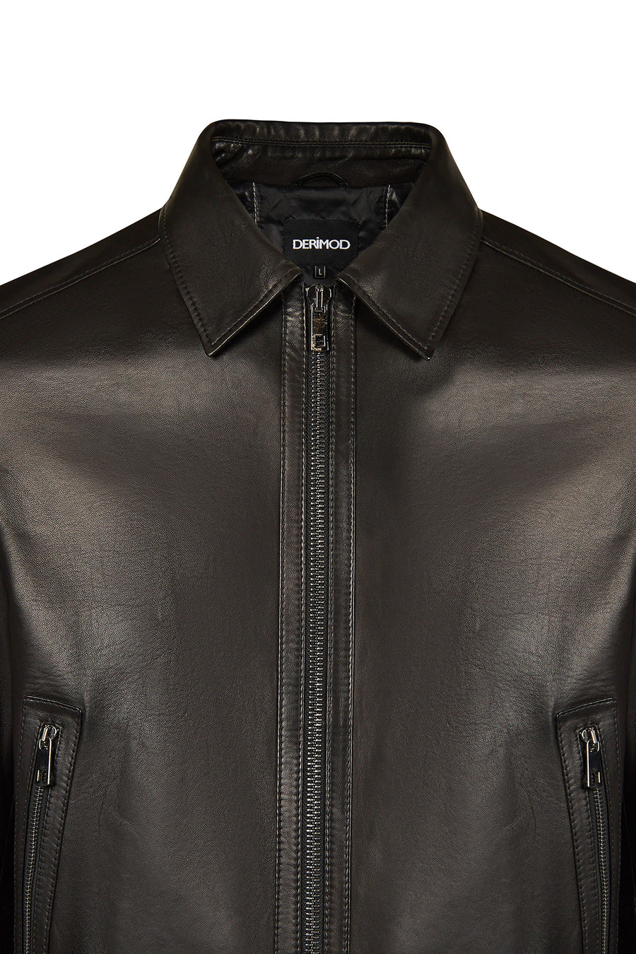 Haaland Male Black Leather Jacket