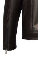 Amrabat Male Black Leather Jacket | Derimod