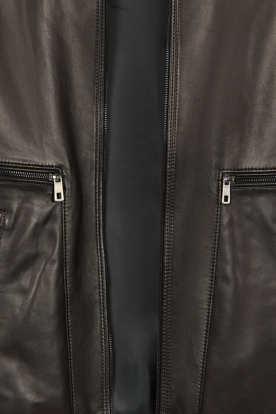 Amrabat Male Black Leather Jacket