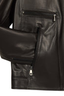 Amrabat Male Black Leather Jacket | Derimod