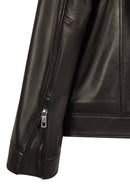 Amrabat Male Black Leather Jacket | Derimod