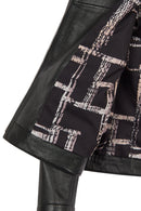 Bonny Woman Black Leather Jacket with Metal Details | Derimod