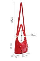 Women's Red Long Strap Patent Leather Shoulder Bag | Derimod