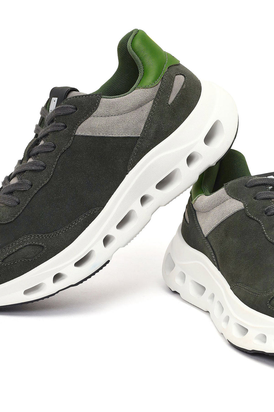 Derimod Studio Men's Dark Green Lace-Up Thick-Soled Sneaker