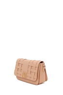 Woman Beige Long-Strap Knitted Crossbody Bag | Derimod