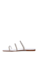 Women's Silver Stone Derimod X Whenever Company Flat Slippers | Derimod