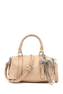 Women's Beige Long Strap Charm Mini Shoulder Bag | Derimod