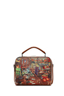 Woman Tan Long-Strap Patterned Shoulder Bag | Derimod