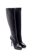 Women's Leather Thin Heeled Boots | Derimod