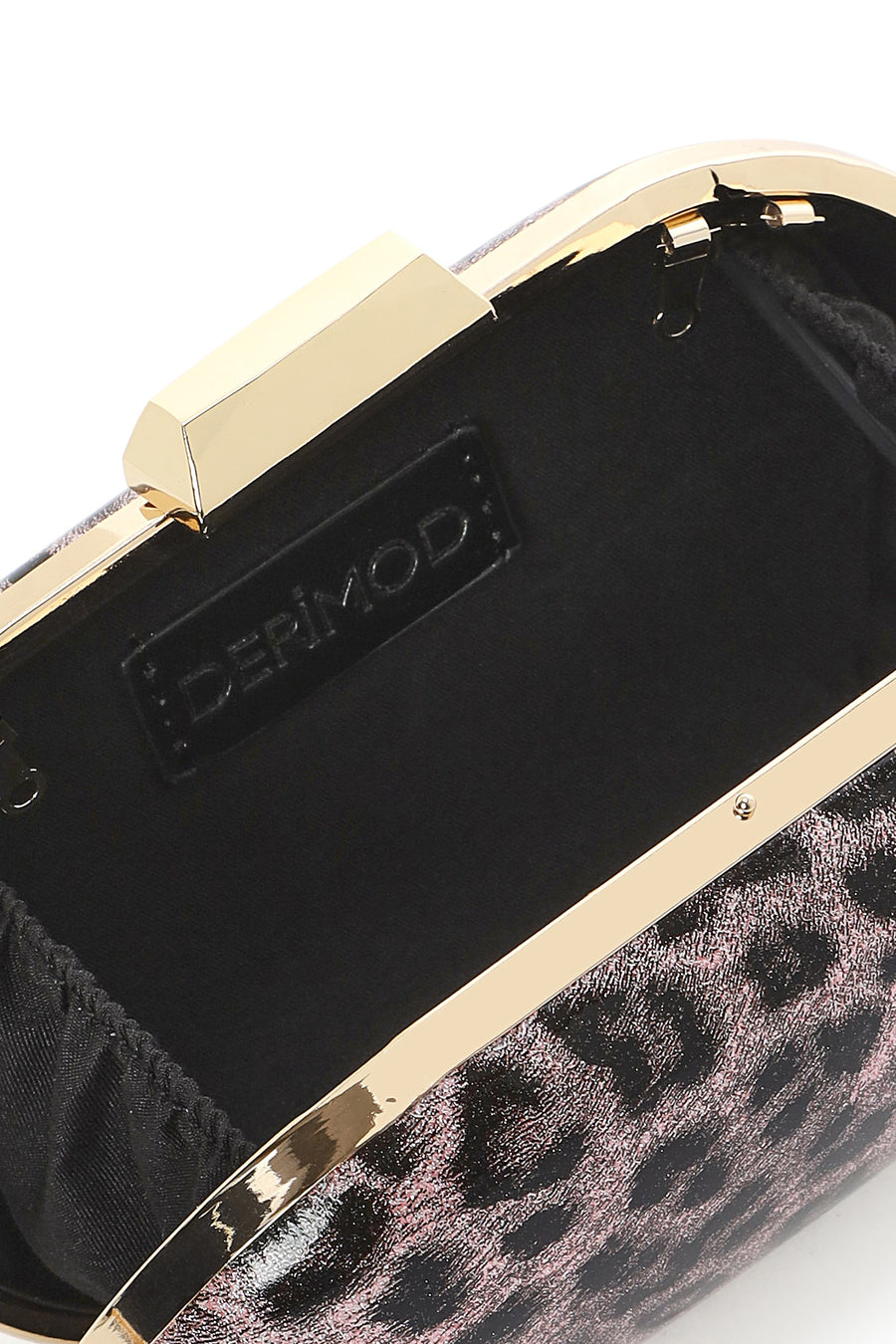 Women's Pink Leopard Pattern Long Strap Mini Clutch Evening Bag