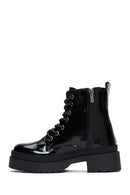 Women's Leather Patent Leather Boots | Derimod