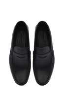 Men's Black Leather Casual Loafer | Derimod