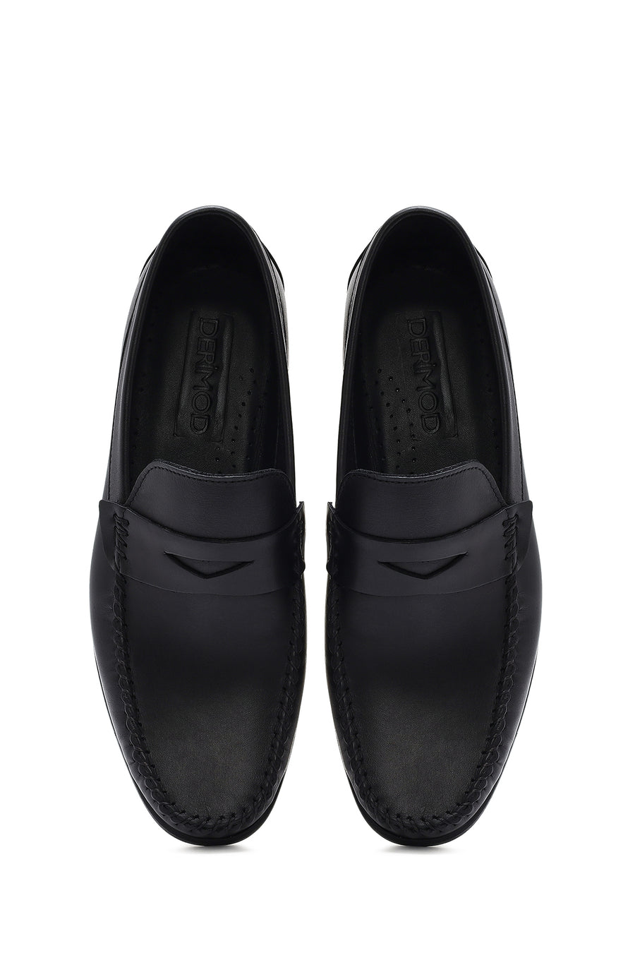 Men's Black Leather Casual Loafer
