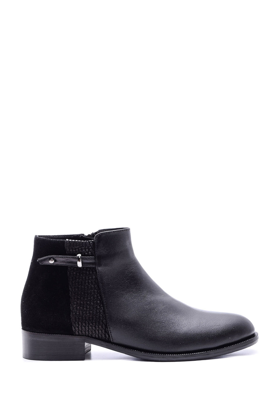 Women's Suede Detailed Leather Boots 19WFD220214 | Derimod