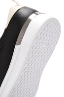 Erkek Siyah Bağcıklı Deri Sneaker | Derimod