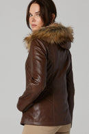 Caroline Women's Leather Jacket | Derimod