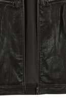 Smart Woman Black Short Leather Jacket | Derimod