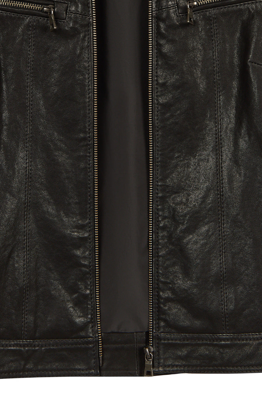 Smart Woman Black Short Leather Jacket