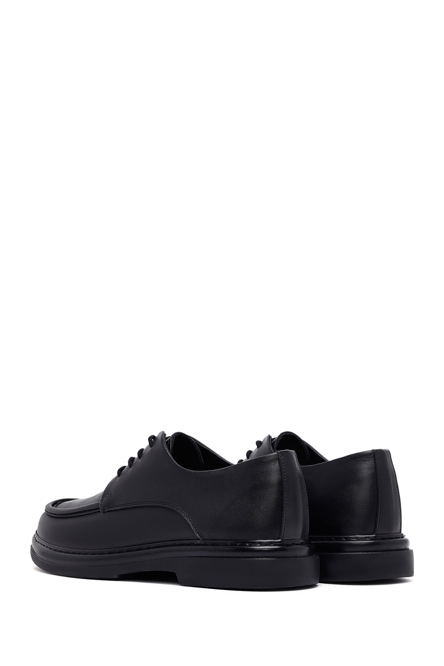 Male Black Lace-up Leather Casual Shoes