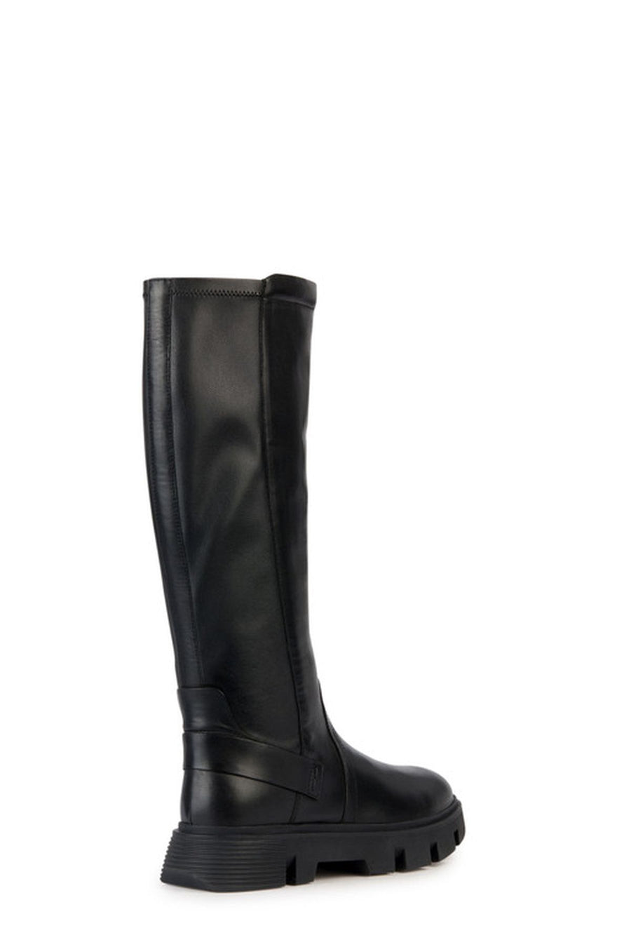 Geox Women's Black Vilde Zippered Leather Boots