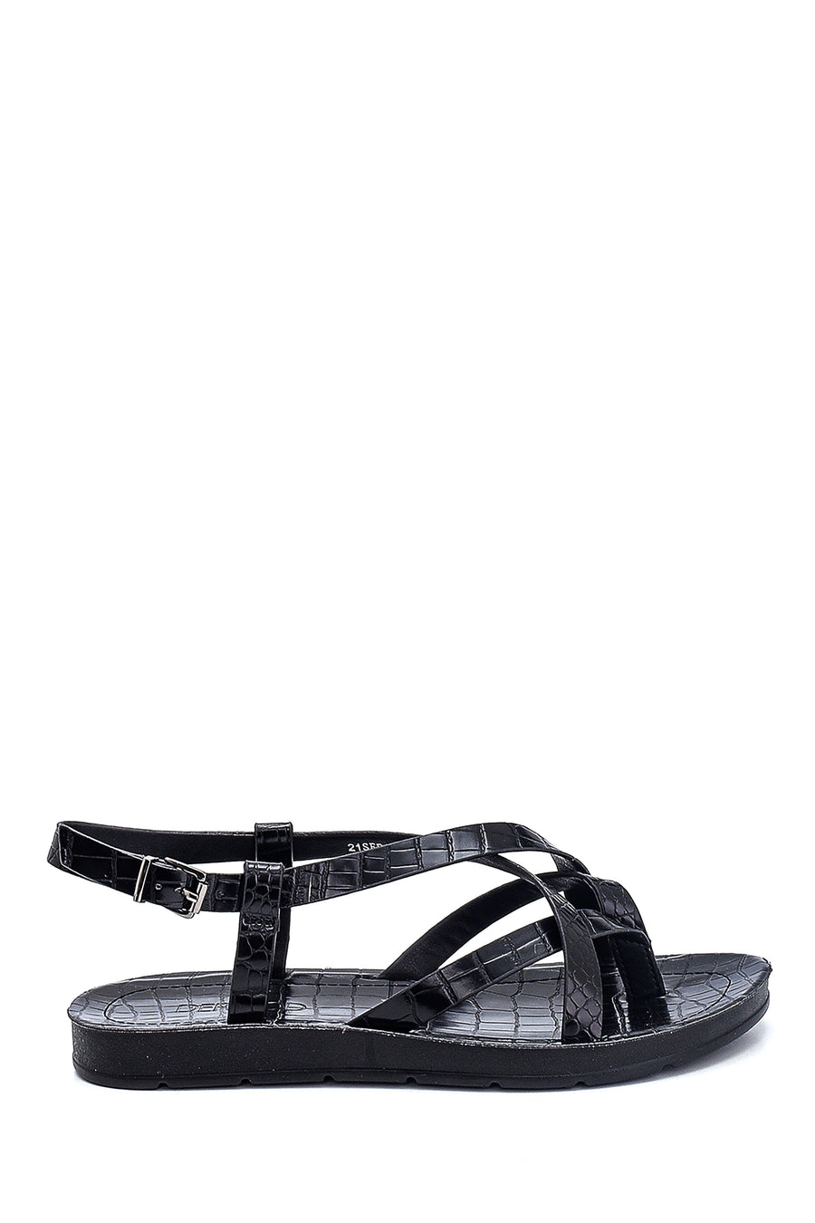 Women's Crocodile Printed Casual Sandals 21SFE4650E3 | Derimod