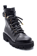 Women's Leather Buckle Detailed Boots | Derimod