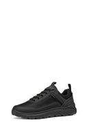 Geox Men Black U Spherica 4X4 B Abx A - Text+ Lace-Up Thick-Soled Fabric Sneaker | Derimod