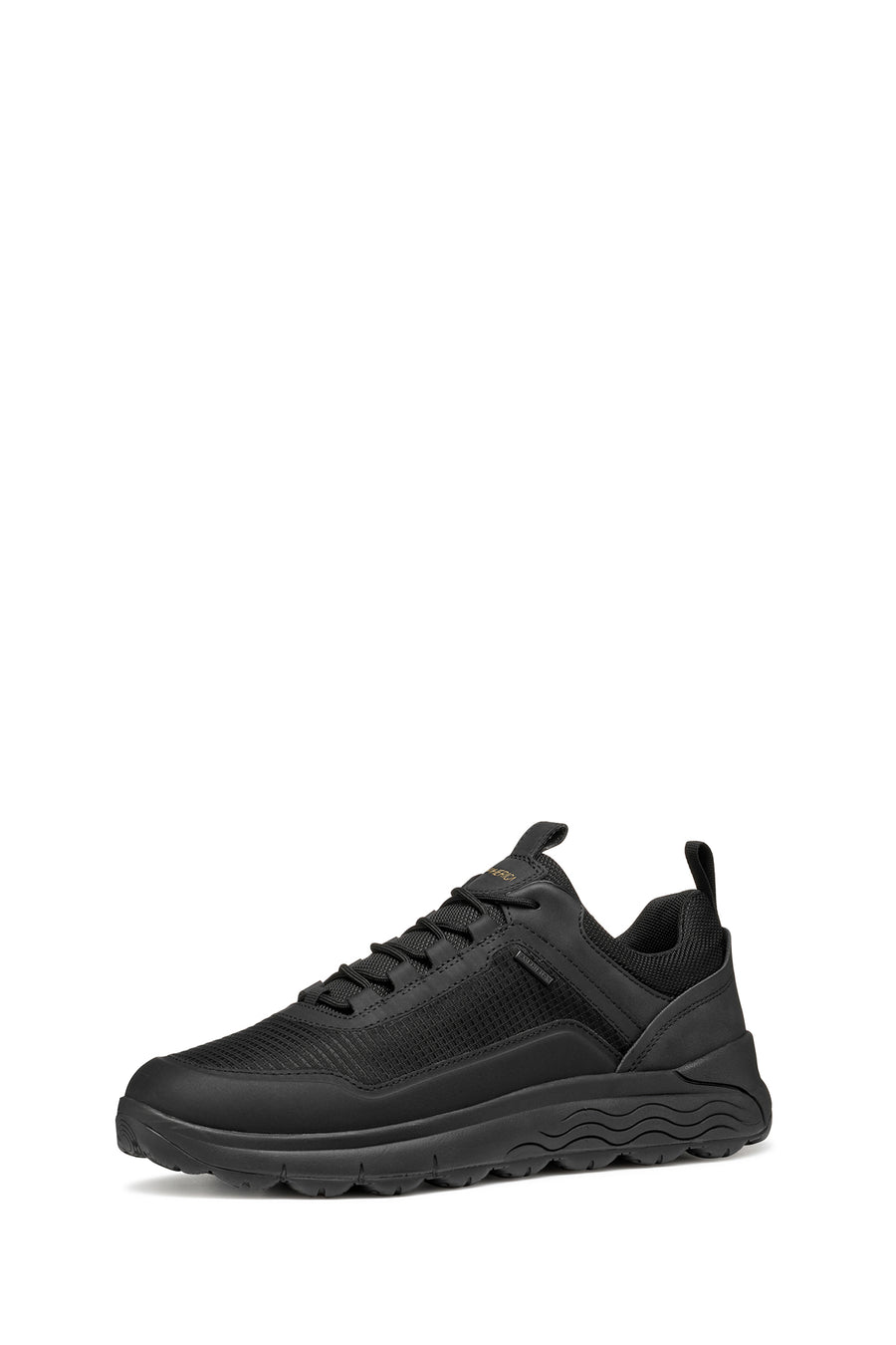 Geox Men Black U Spherica 4X4 B Abx A - Text+ Lace-Up Thick-Soled Fabric Sneaker