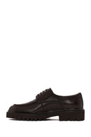 Male Brown Lace-Up Thick-Soled Leather Casual Shoe | Derimod