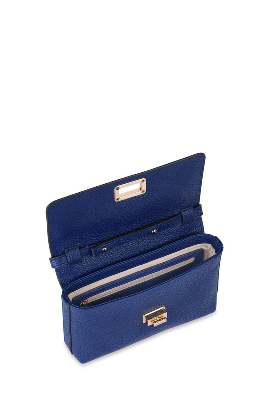 Geox Women's Navy Blue Liliane Long Strap Leather Crossbody Bag