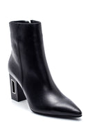 Women's Leather Heel Detailed Boots | Derimod
