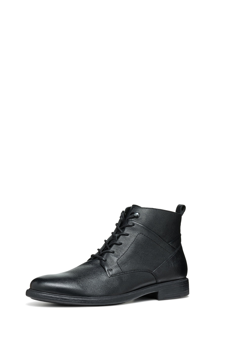 Geox Men's Black Terence Lace-Up Leather Combat Boots