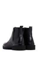 Men's Black Lace-Up Leather Zippered Casual Boots | Derimod