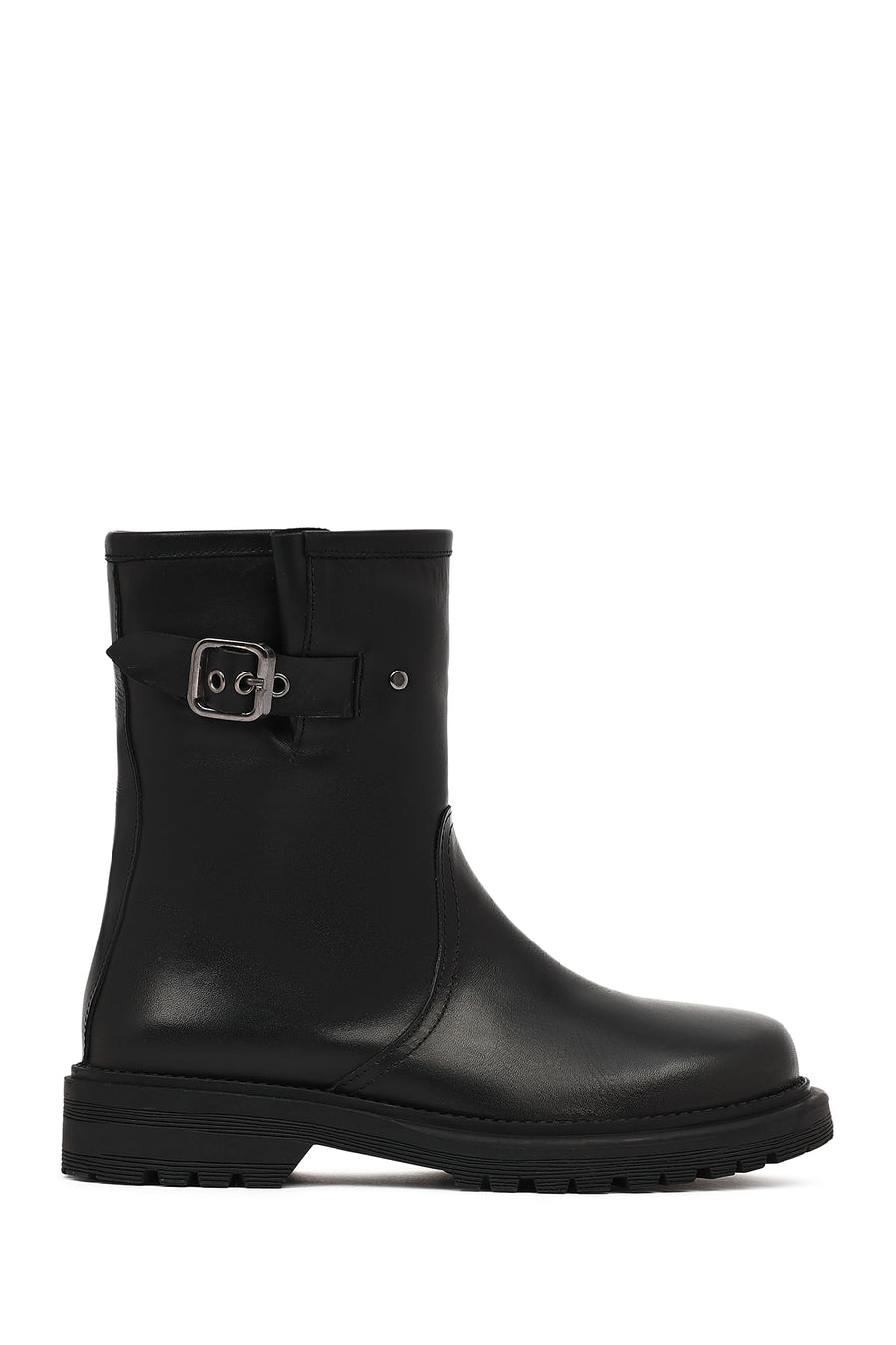Women's Black Leather Boots 25WFD187118 | Derimod