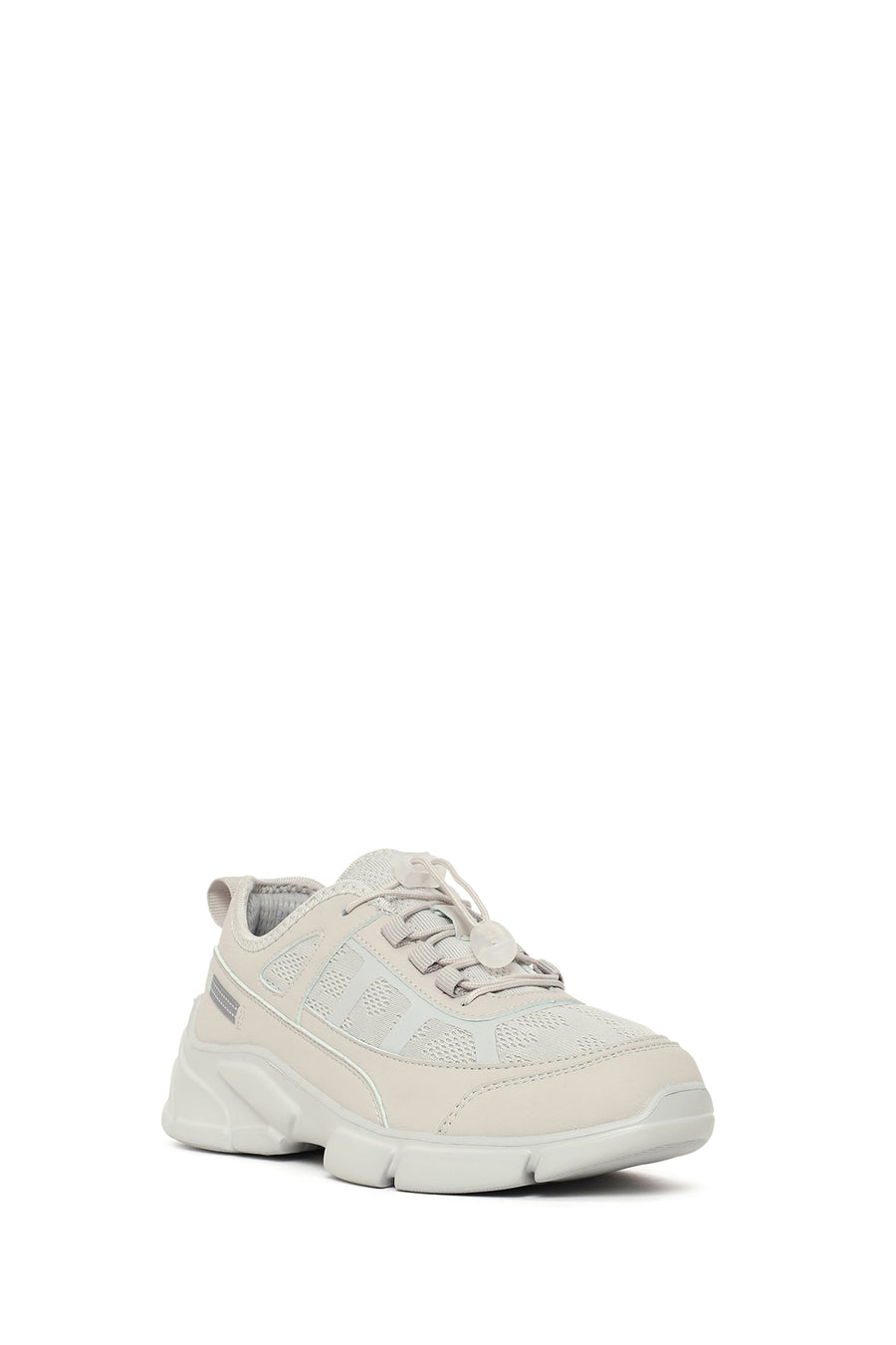 Kadın Gri Bağcıklı Kalın Tabanlı Sneaker