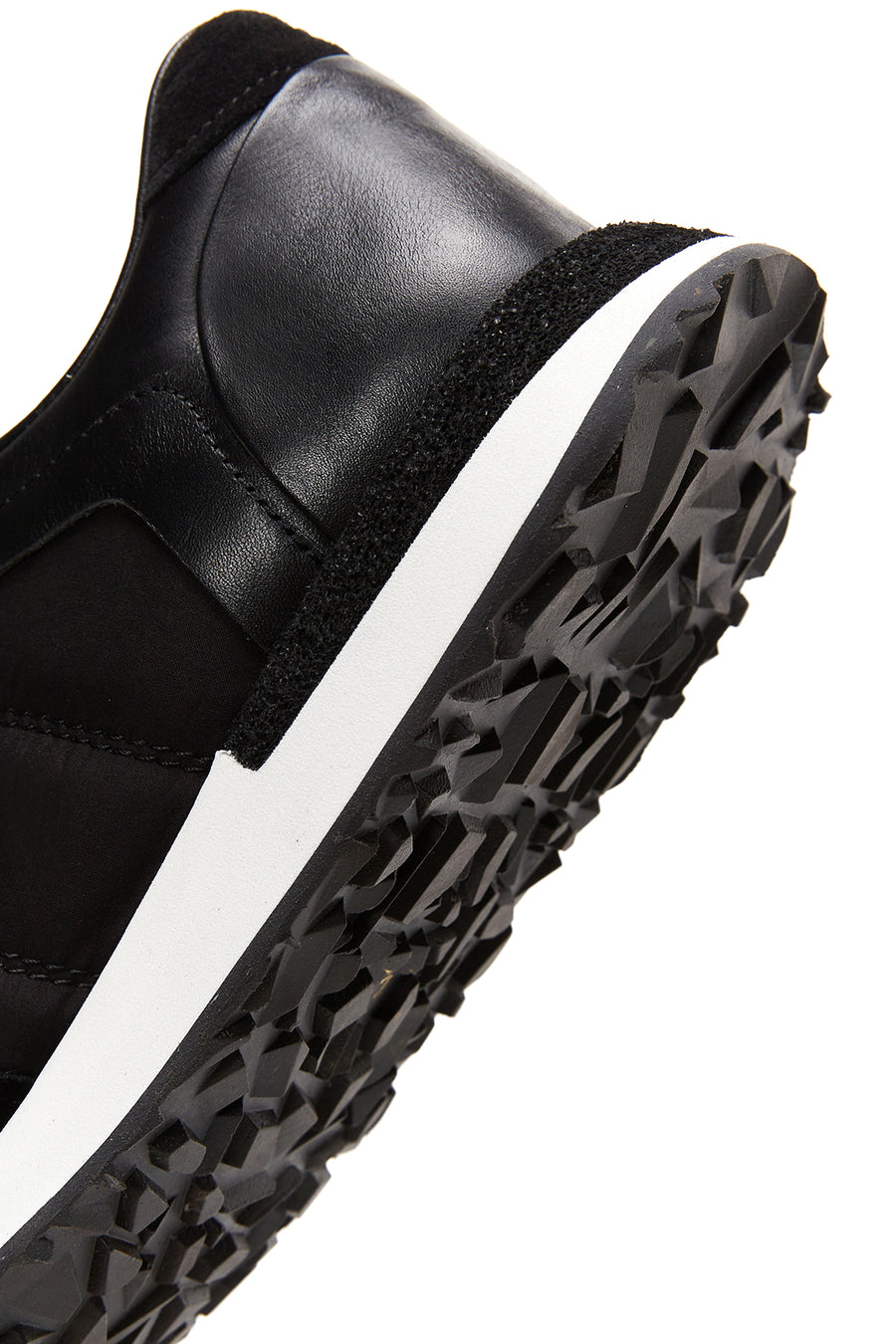 Erkek Siyah Süet Detaylı Sneaker