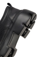 Men's Black Lace-Up Thick-Soled Leather Casual Shoe | Derimod