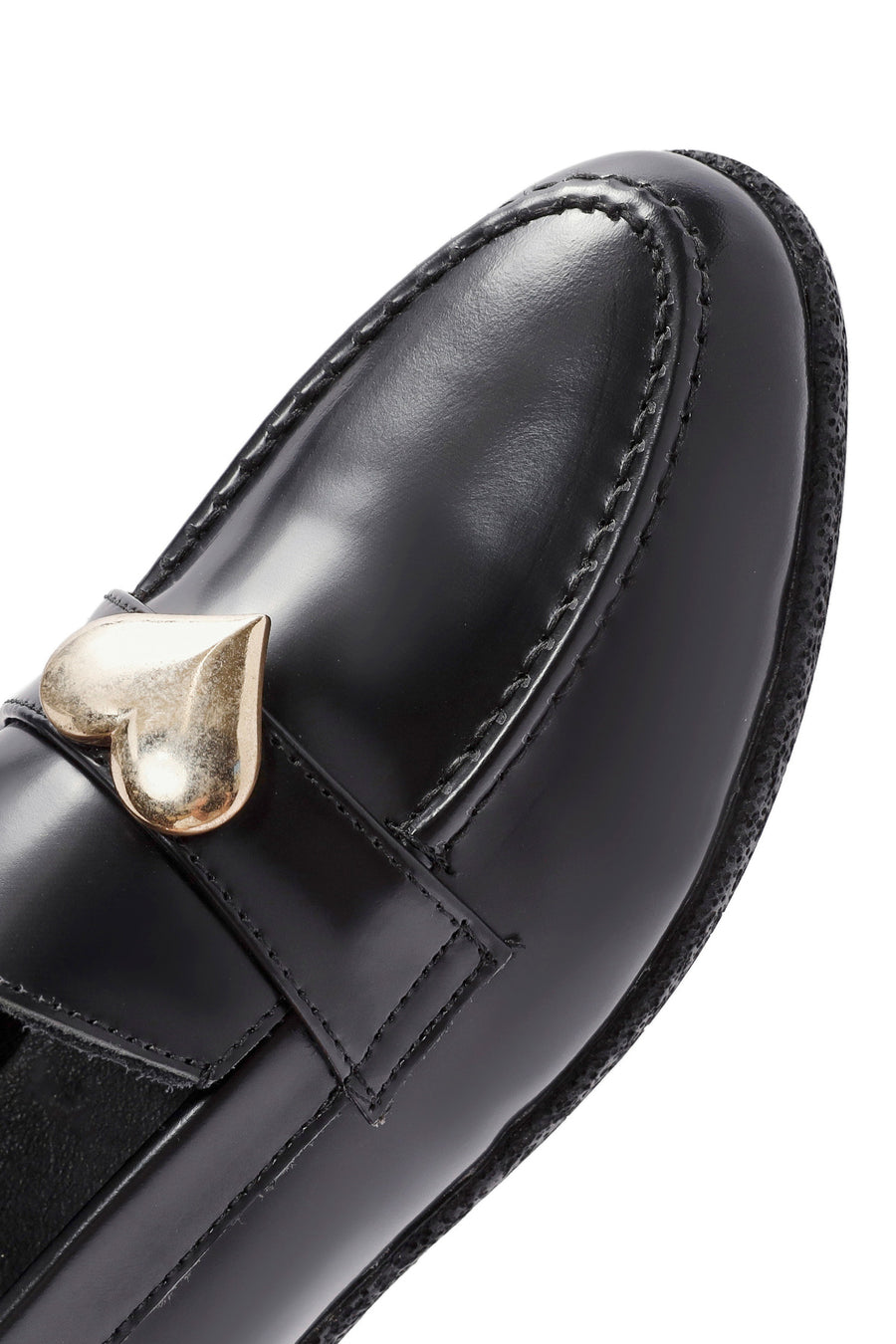 Kadın Siyah Aksesuar Detaylı Deri Maskülen Loafer