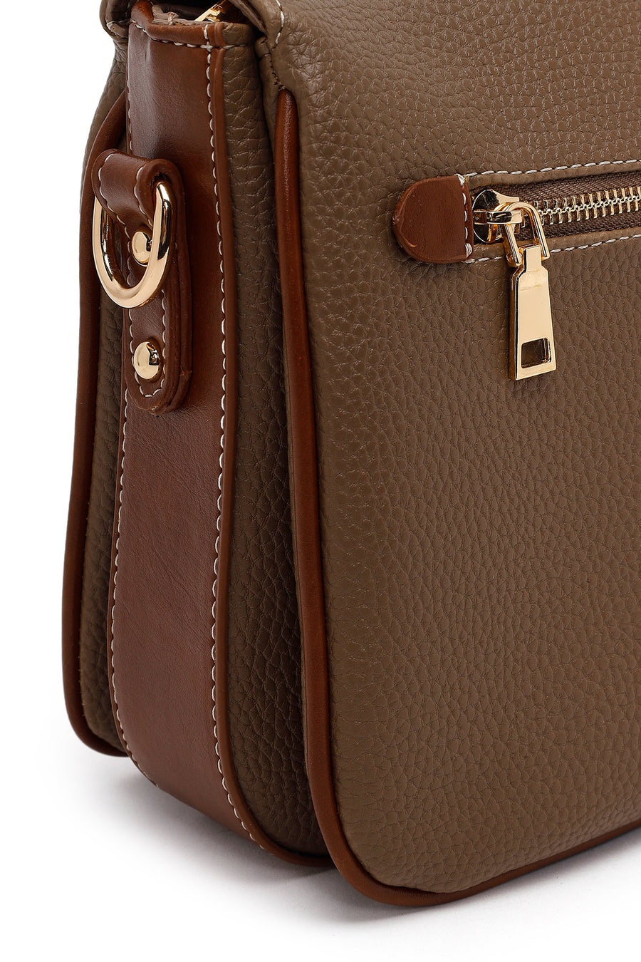 Woman Mink Long-Strap Crossbody Bag